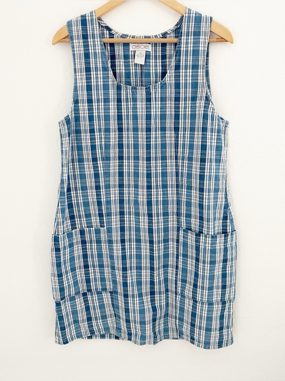 Cherokee vintage plaid jumper dress size medium